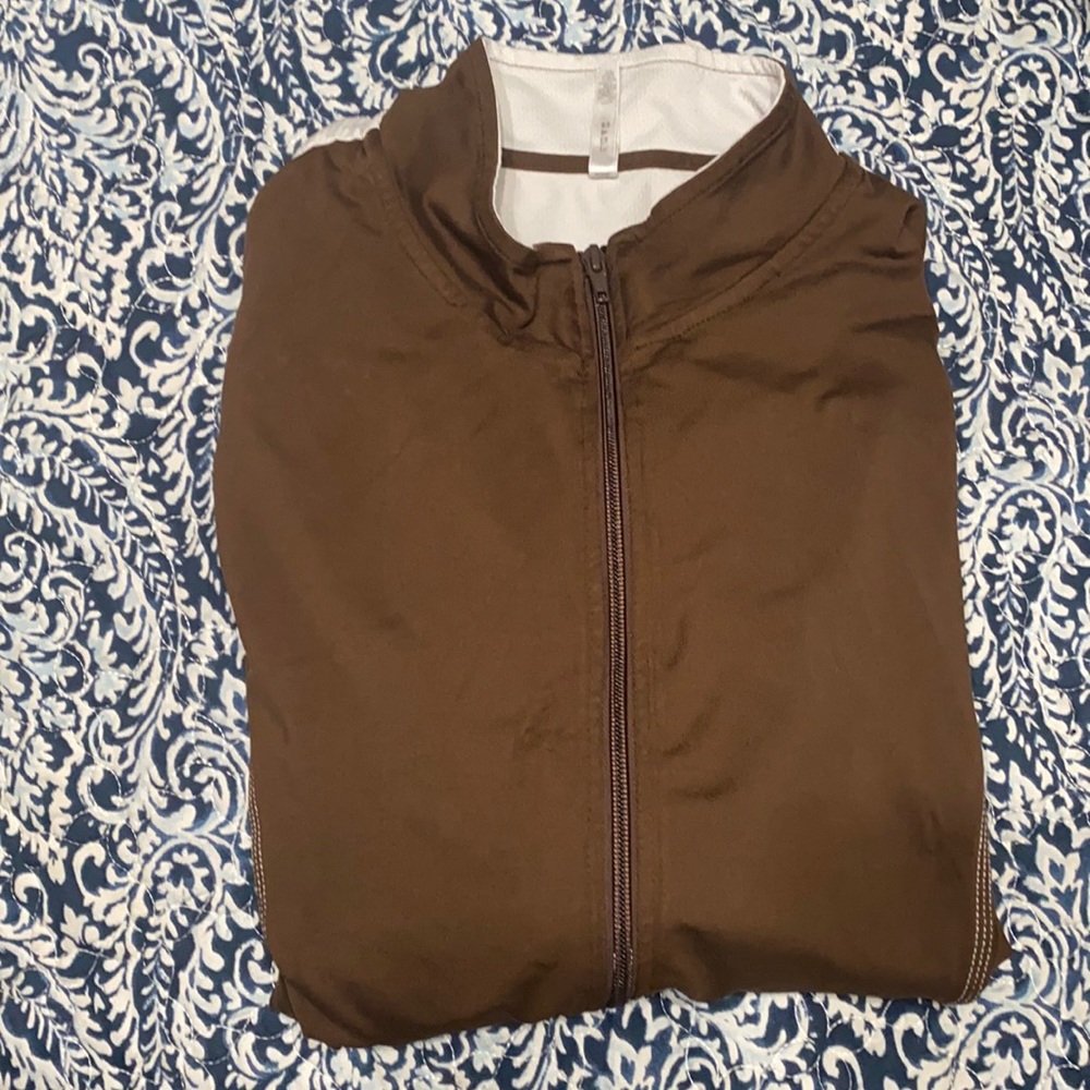 ***SOLD***   Jockey workout jacket, size XL, brown and gray